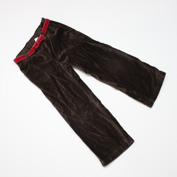 Janie and Jack Pants Girls Size 5T Brown Velvet - Picture 1 of 3